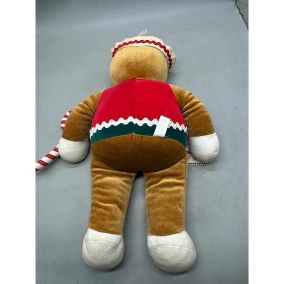 Vintage 1990 Large 27" Target Gingerbread Stuffed Plush Doll Candy Cane Bow READ - Picture 11 of 13